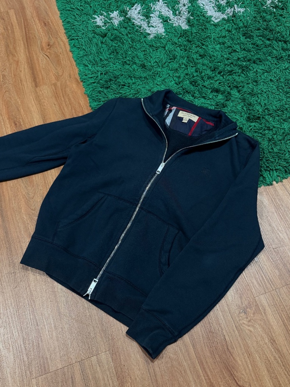 Burberry - Black Full Zip Jacket - Size Medium
